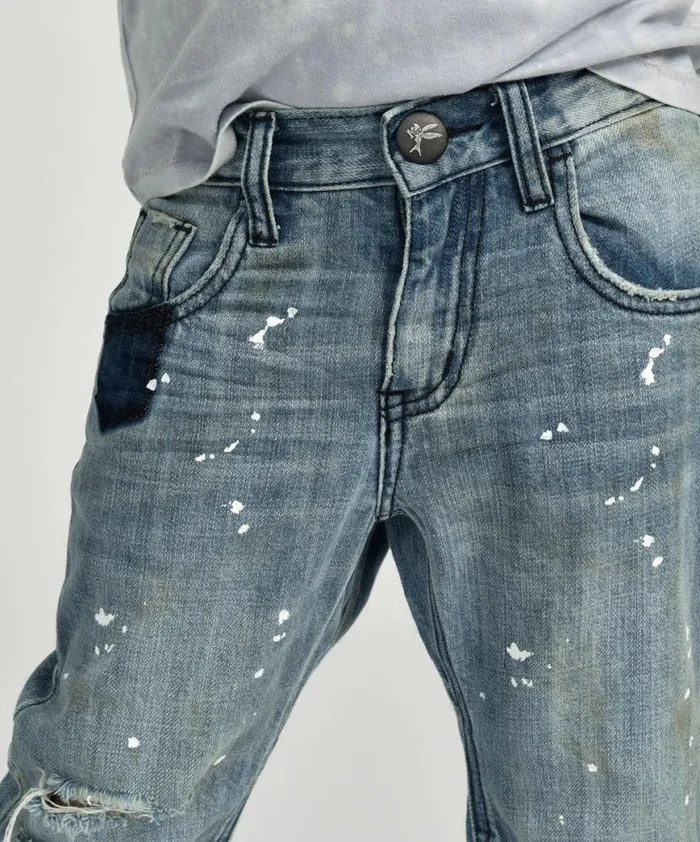 Kids One Teaspoon Kids KIDS SAINTS BOYFRIEND JEAN BLUE Kids One Teaspoon Kids KIDS SAINTS BOYFRIEND JEAN BLUE