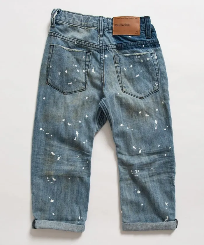 Kids One Teaspoon Kids KIDS SAINTS BOYFRIEND JEAN BLUE Kids One Teaspoon Kids KIDS SAINTS BOYFRIEND JEAN BLUE