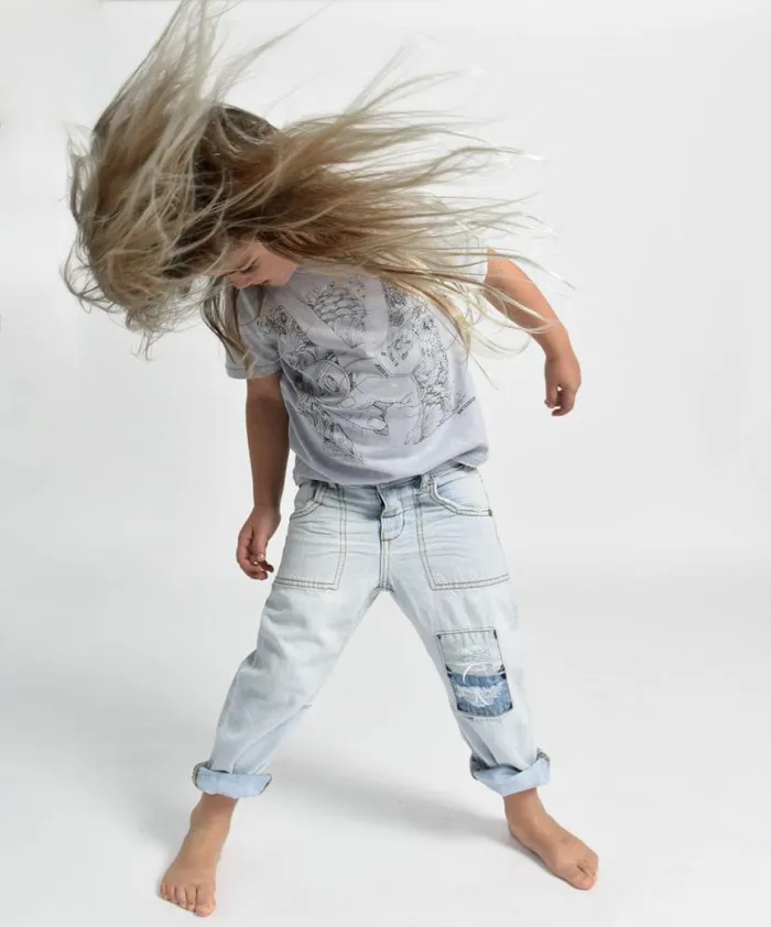 Kids One Teaspoon Kids KIDS SAINTS BOYFRIEND JEAN WHITE