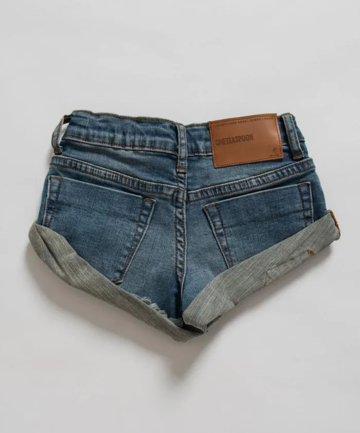 Kids One Teaspoon Kids KIDS SUPERSTAR BANDITS DENIM SHORT Kids One Teaspoon Kids KIDS SUPERSTAR BANDITS DENIM SHORT