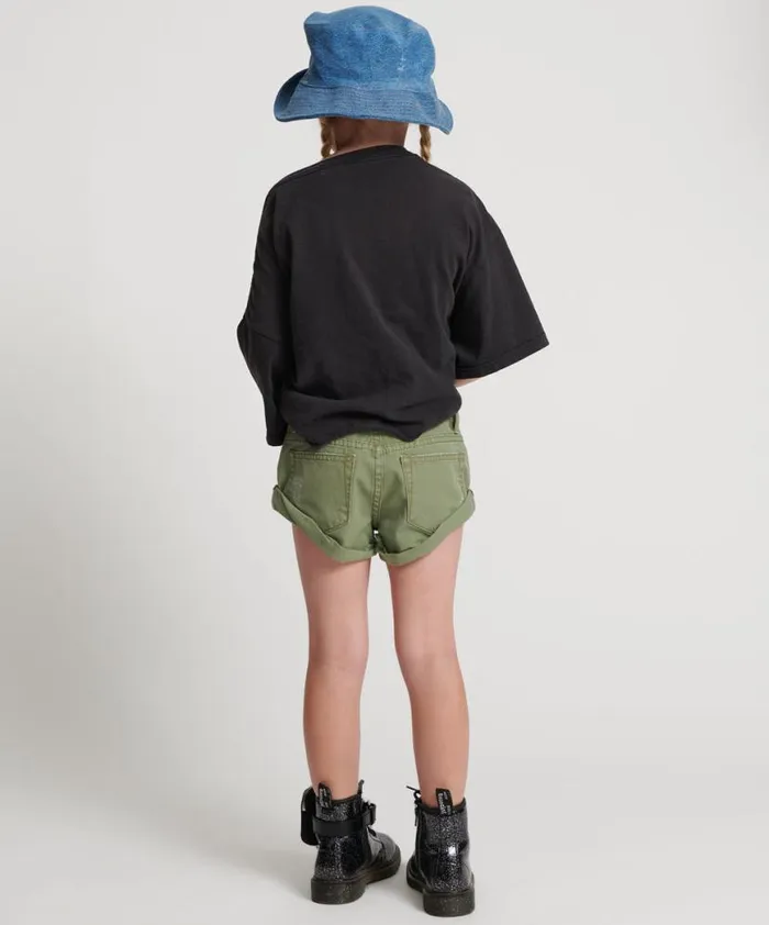 Kids One Teaspoon Kids SUPER KHAKI KIDS BANDIT DENIM SHORTS Kids One Teaspoon Kids SUPER KHAKI KIDS BANDIT DENIM SHORTS