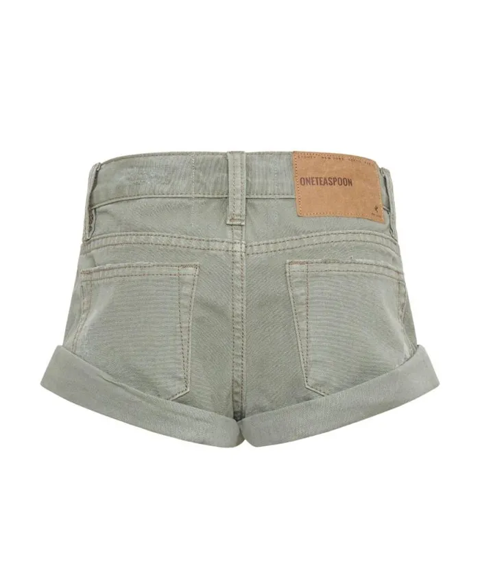 Kids One Teaspoon Kids SUPER KHAKI KIDS BANDIT DENIM SHORTS Kids One Teaspoon Kids SUPER KHAKI KIDS BANDIT DENIM SHORTS