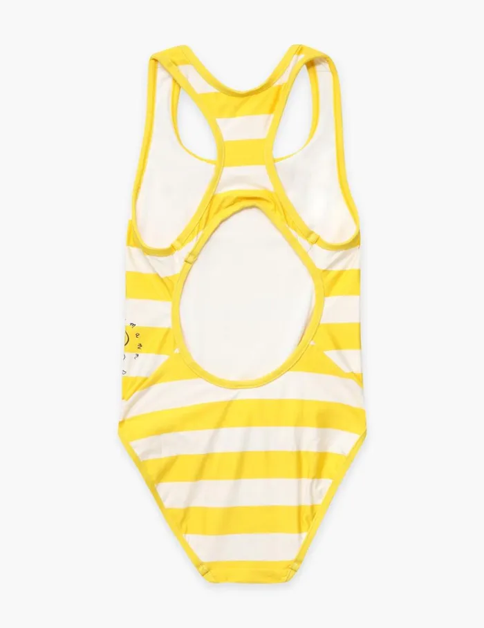 Kids Swimwear Zimmermann Alight Racer 1PC Yellowcream Stripe