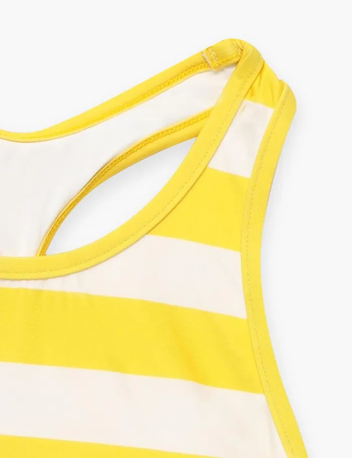 Kids Swimwear Zimmermann Alight Racer 1PC Yellowcream Stripe