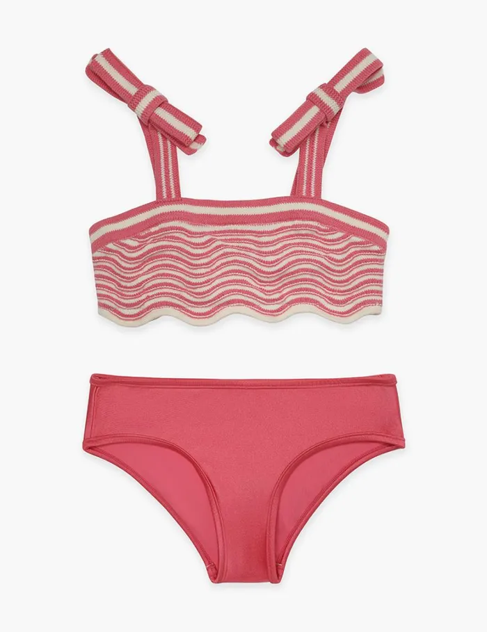 Kids Swimwear Zimmermann Halliday Crochet Wave Bikini Pink