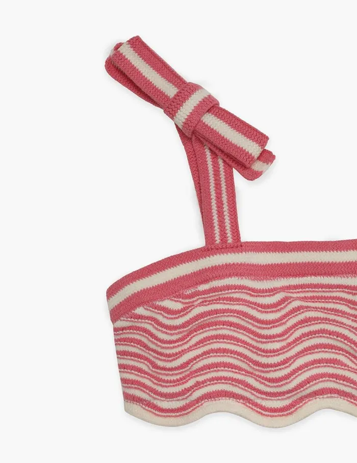Kids Swimwear Zimmermann Halliday Crochet Wave Bikini Pink