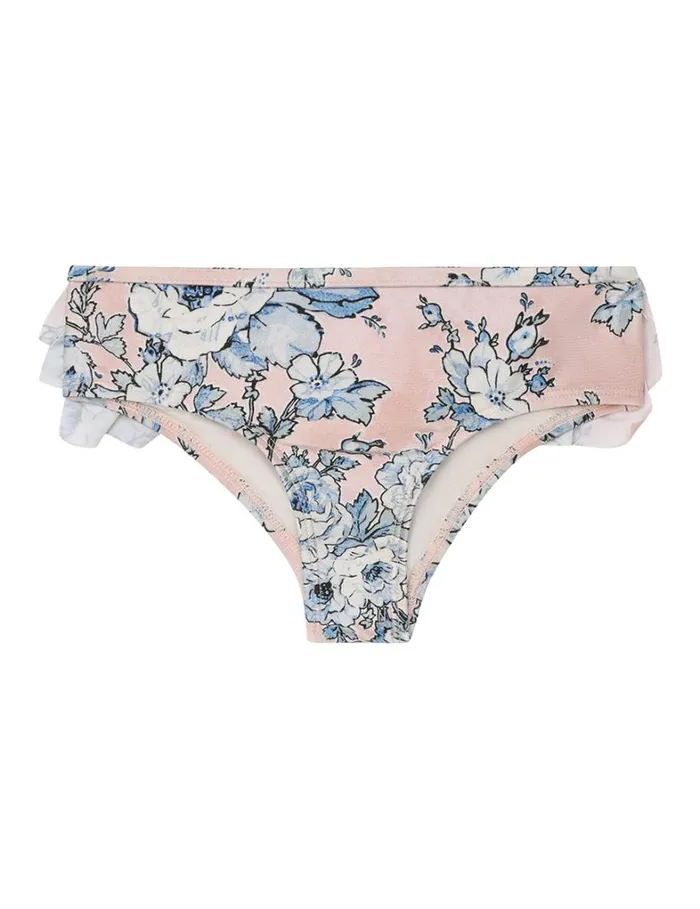 Kids Swimwear Zimmermann Halliday Frill Pant Peachblue Floral