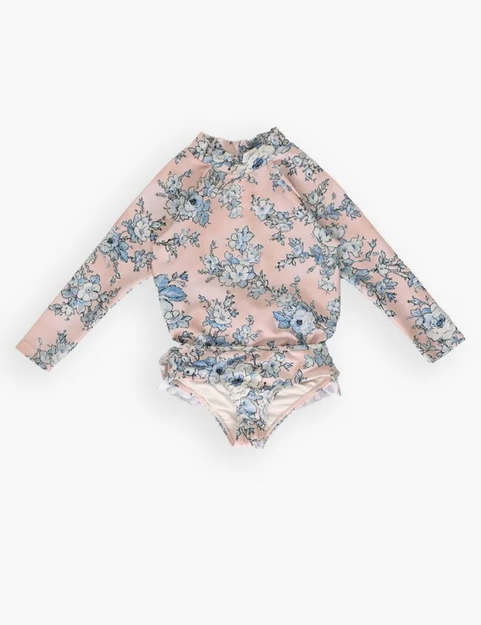Kids Swimwear Zimmermann Halliday Frill Pant Peachblue Floral
