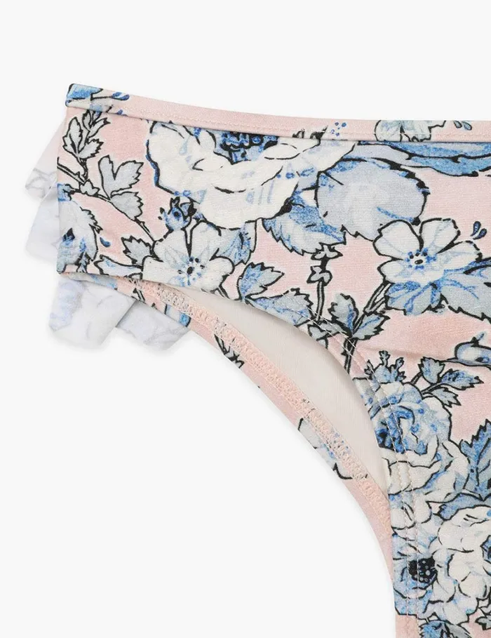 Kids Swimwear Zimmermann Halliday Frill Pant Peachblue Floral
