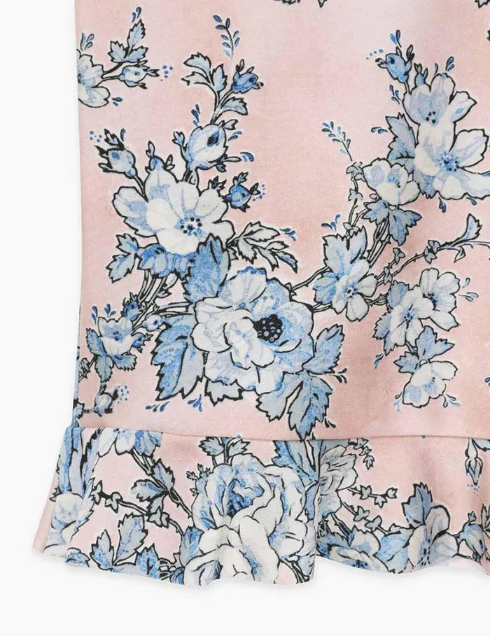 Kids Swimwear Zimmermann Halliday Frill Rashie Peachblue Floral