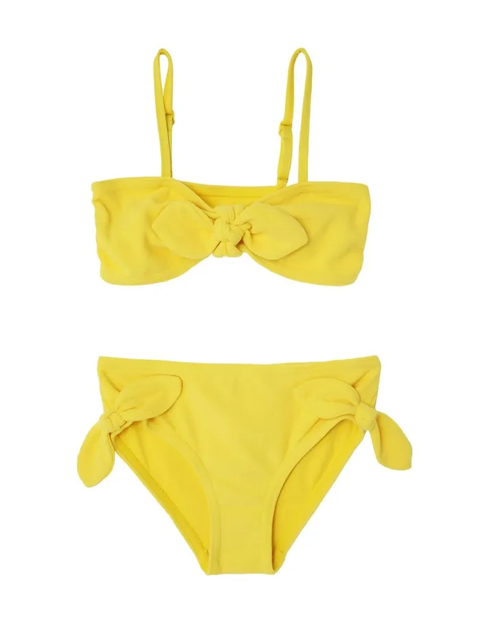 Kids Swimwear Zimmermann Pop Terry Tie Bikini Yellow