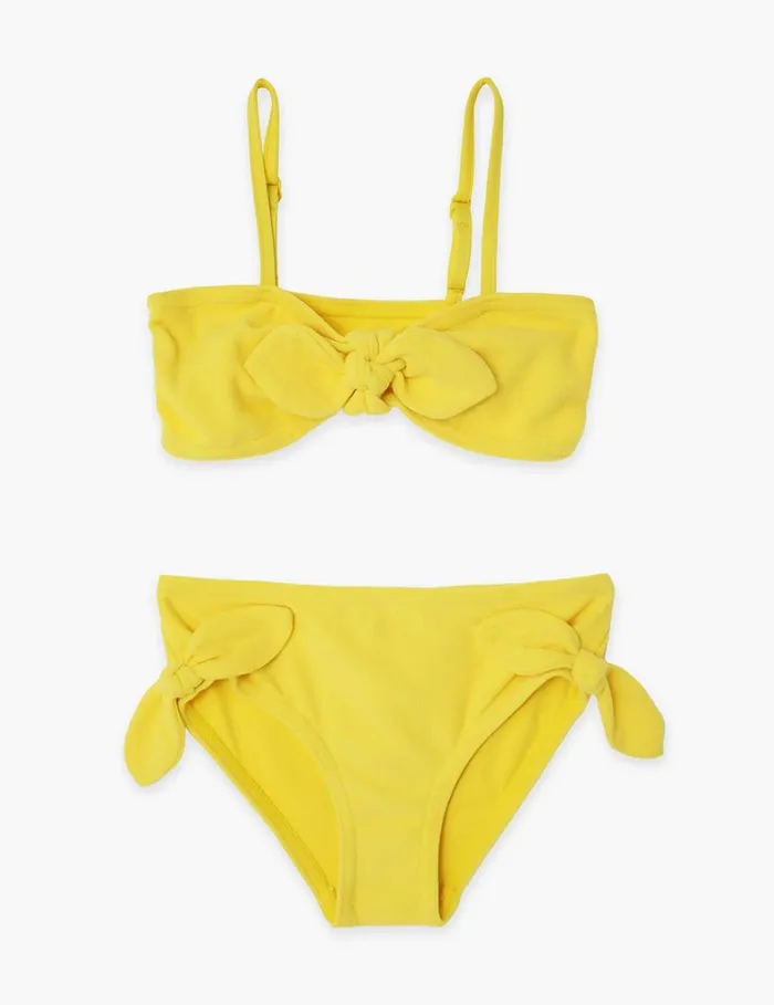 Kids Swimwear Zimmermann Pop Terry Tie Bikini Yellow