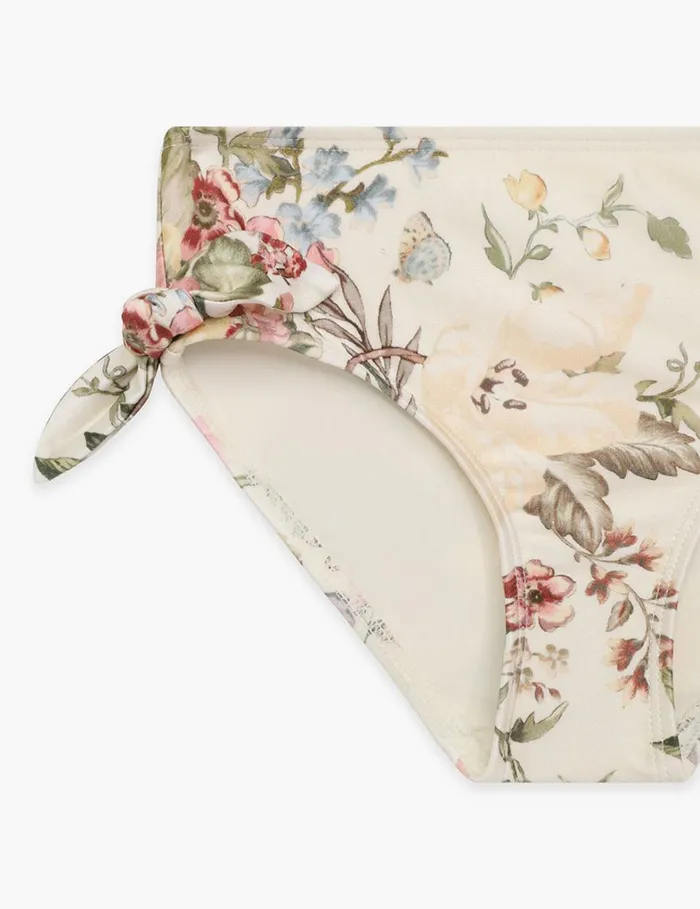 Kids Swimwear Zimmermann Waverly Knit Bandeau Bikini Cream Floral