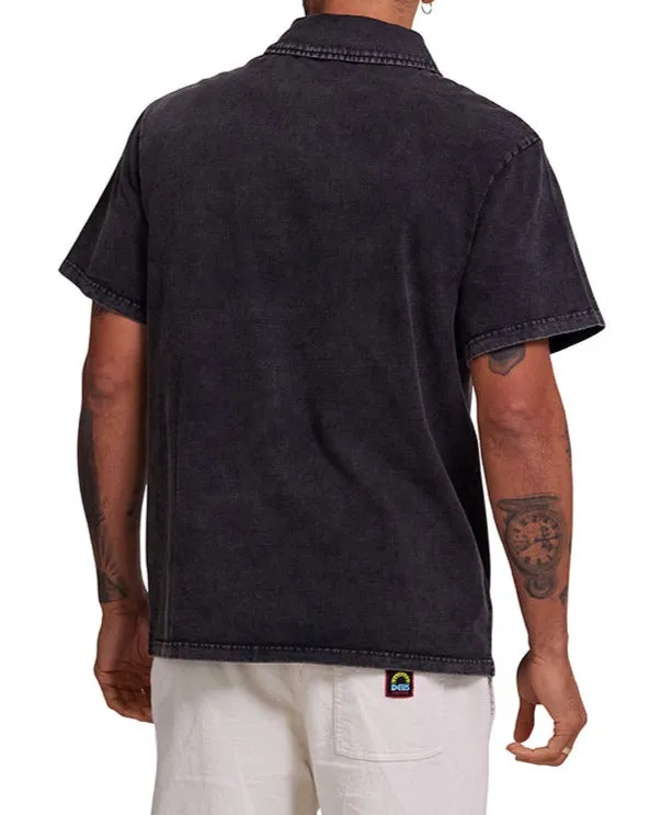 Layback Polo 8211 Anthracite Men Deus Ex Machina Shirts Layback Polo 8211 Anthracite Men Deus Ex Machina Shirts