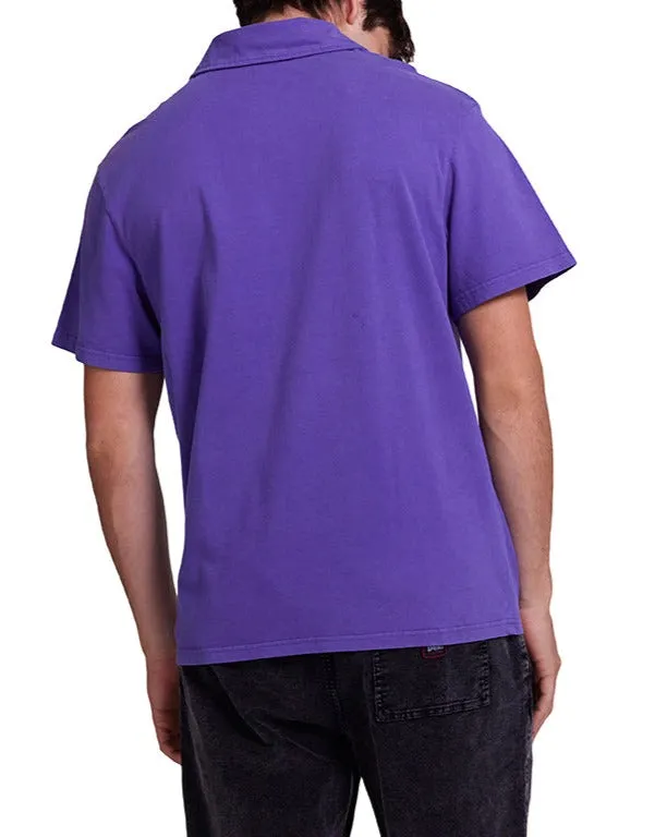 Layback Polo 8211 Deep Blue Men Deus Ex Machina Shirts Layback Polo 8211 Deep Blue Men Deus Ex Machina Shirts