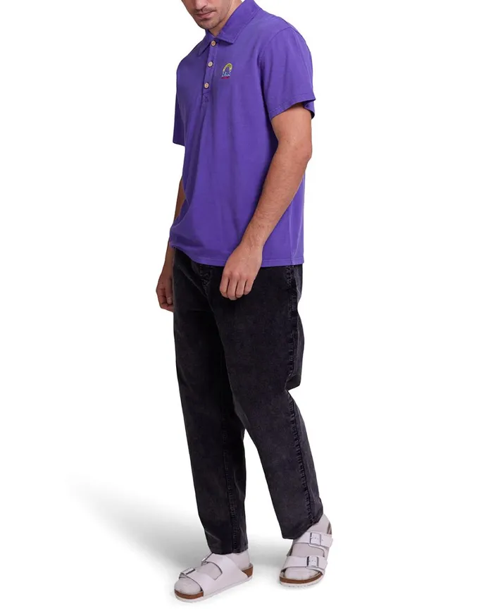Layback Polo 8211 Deep Blue Men Deus Ex Machina Shirts Layback Polo 8211 Deep Blue Men Deus Ex Machina Shirts