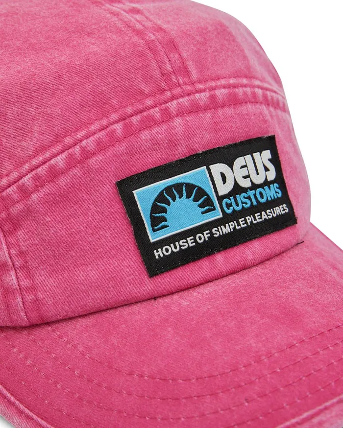 Leisure 5 Panel Cap 8211 Raspberry WomenMen Deus Ex Machina Headwear Leisure 5 Panel Cap 8211 Raspberry WomenMen Deus Ex Machina Headwear