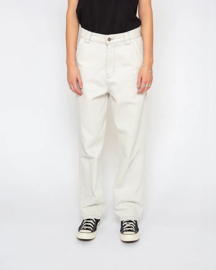 Master Pant 8211 Bleached White Women Deus Ex Machina Bottoms