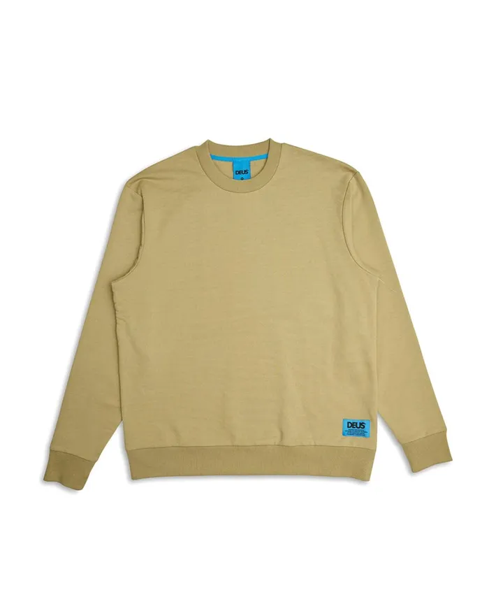 Maxed Out Crew 8211 Sage Green Men Deus Ex Machina Hoodies and Sweaters Maxed Out Crew 8211 Sage Green Men Deus Ex Machina Hoodies and Sweaters