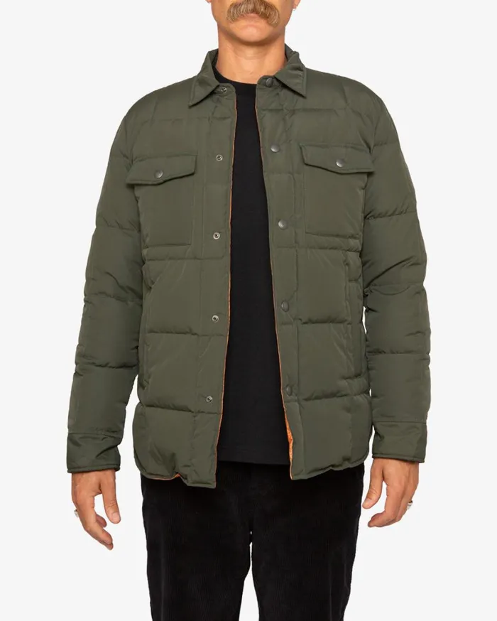 Maxwell Down Overshirt 8211 Forest Green Men Deus Ex Machina Jackets