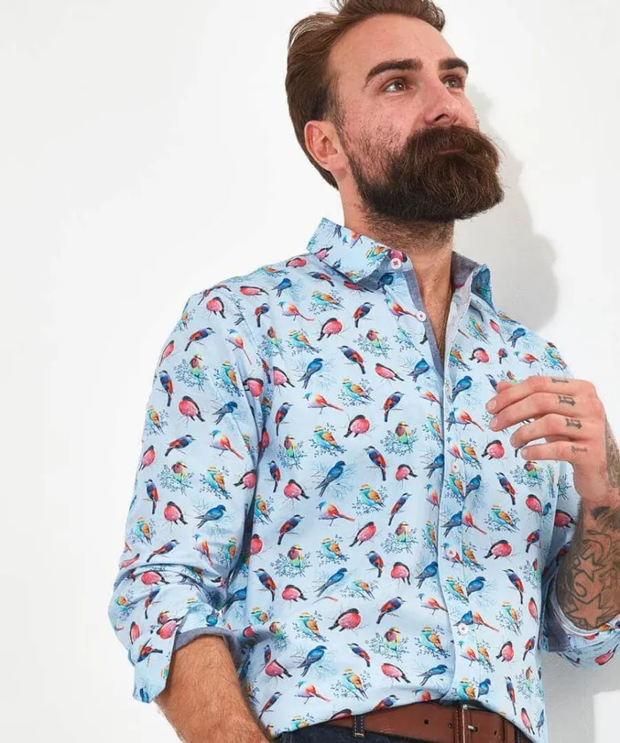 Men Joe Browns Shirts Brilliant Bird Shirt Men Joe Browns Shirts Brilliant Bird Shirt