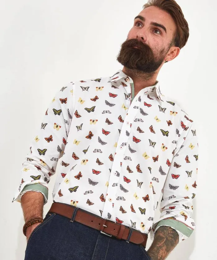 Men Joe Browns Shirts Brilliant Butterfly Shirt Men Joe Browns Shirts Brilliant Butterfly Shirt