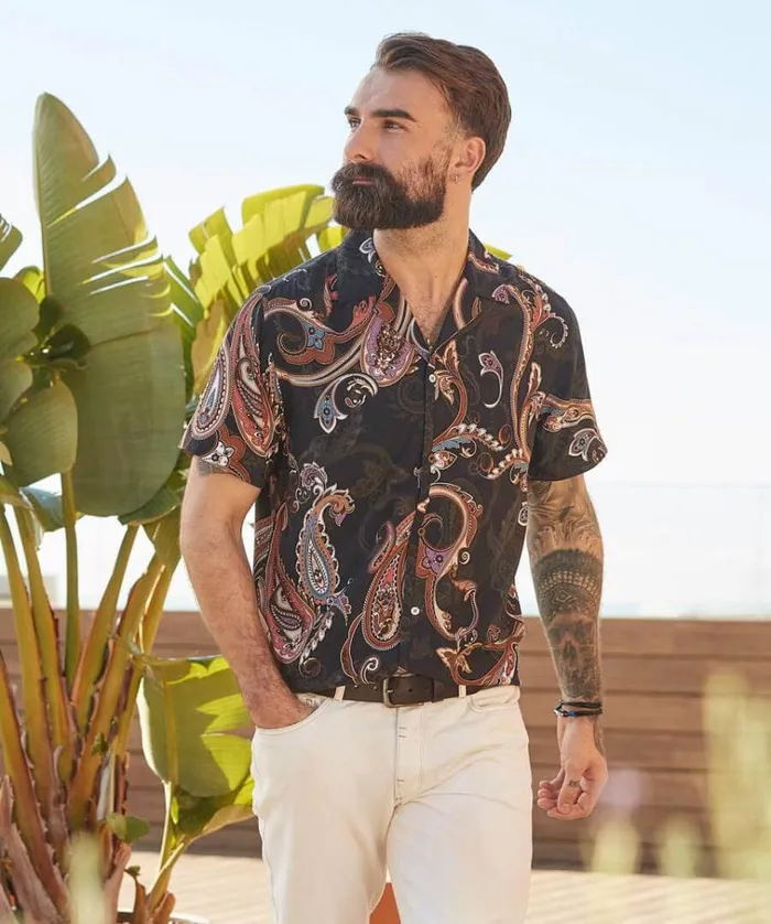 Men Joe Browns Shirts Scale It Up Paisley Shirt Men Joe Browns Shirts Scale It Up Paisley Shirt