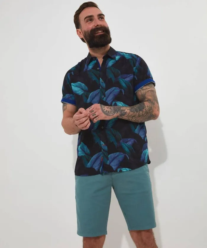 Men Joe Browns Shirts Summer Leaf Shirt