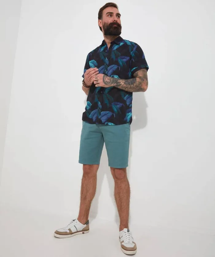 Men Joe Browns Shirts Summer Leaf Shirt Men Joe Browns Shirts Summer Leaf Shirt