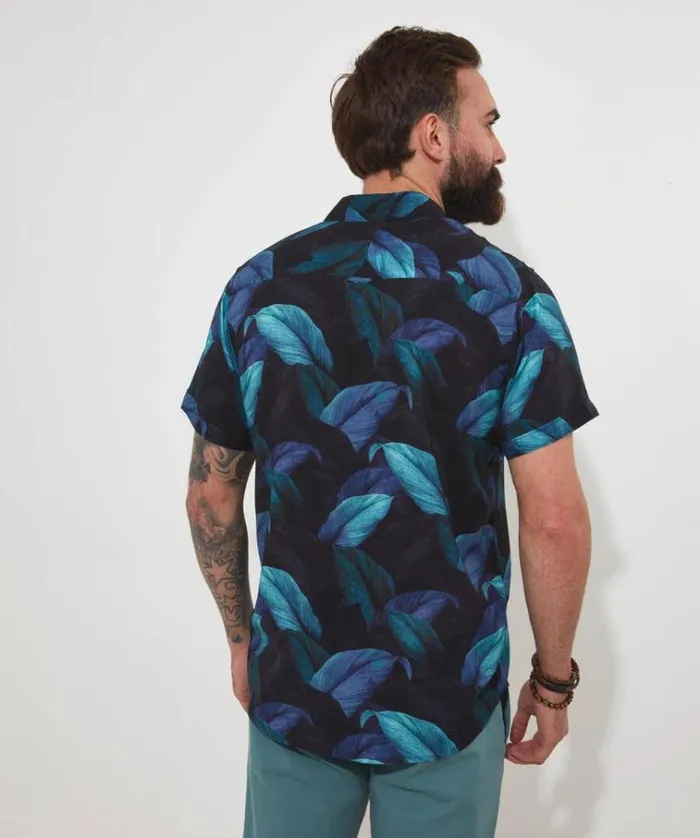 Men Joe Browns Shirts Summer Leaf Shirt Men Joe Browns Shirts Summer Leaf Shirt