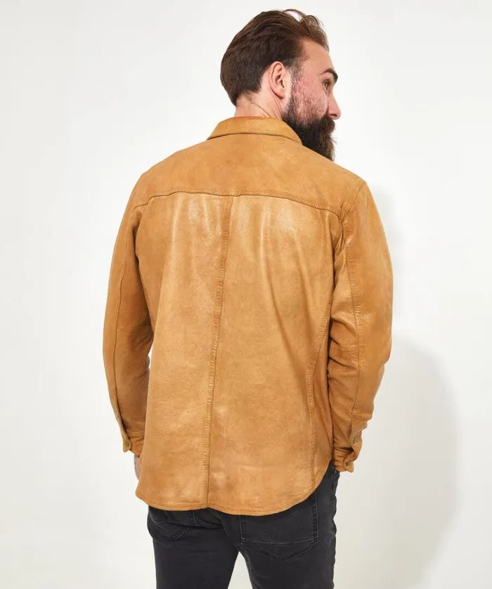 Men Joe Browns Shirts Sunbaked Leather Shirt Men Joe Browns Shirts Sunbaked Leather Shirt