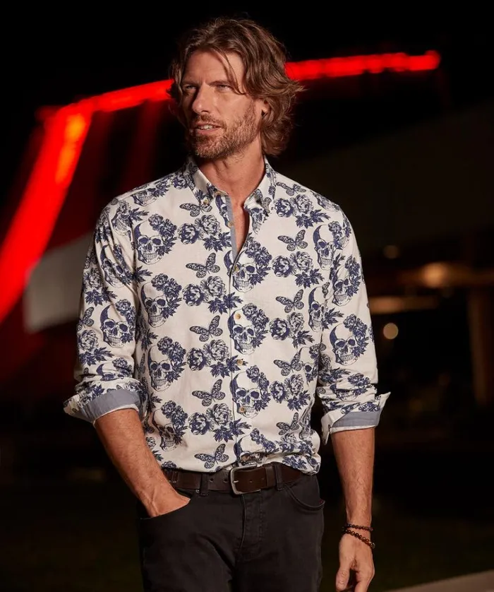 Men Joe Browns Shirts Superb Skull Shirt Men Joe Browns Shirts Superb Skull Shirt