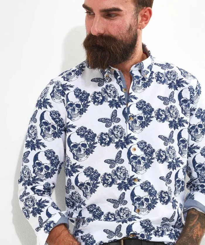 Men Joe Browns Shirts Superb Skull Shirt Men Joe Browns Shirts Superb Skull Shirt