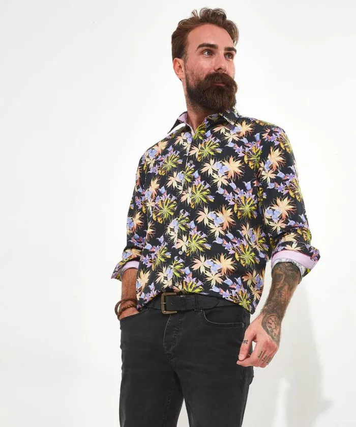 Men Joe Browns Shirts Tropadelic Floral Shirt