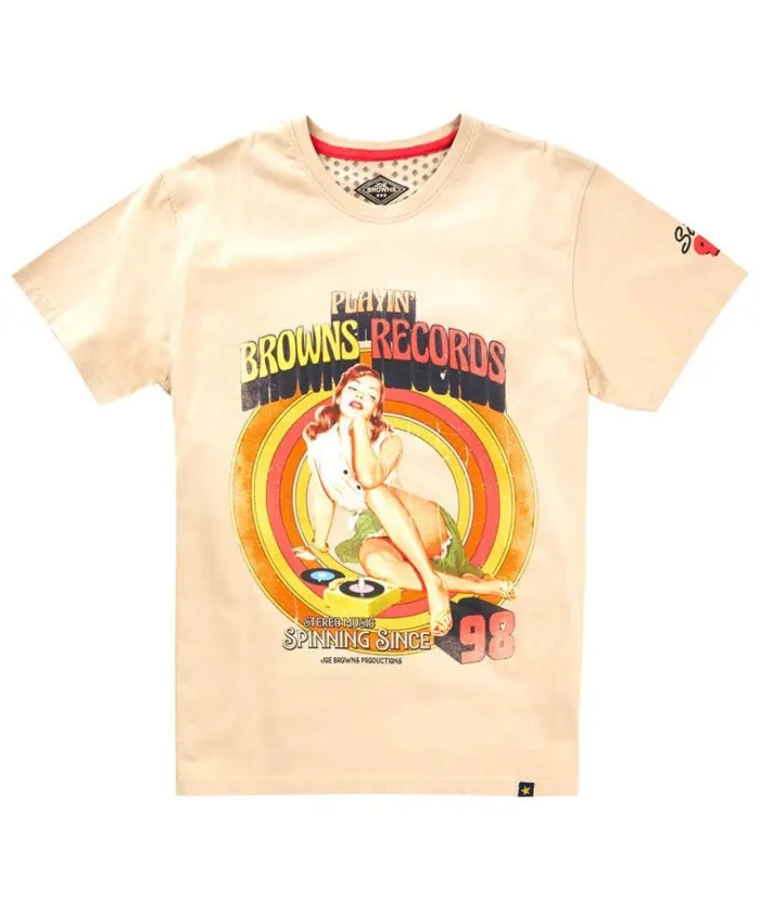 Men Joe Browns TShirts and Tops Browns Records Tee Men Joe Browns TShirts and Tops Browns Records Tee