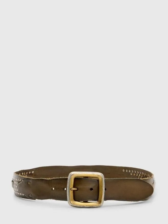 Men John Varvatos Belts Doyer Studded Belt Olive