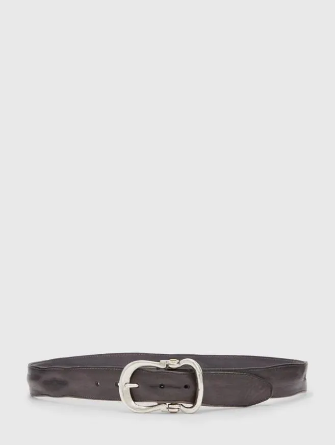 Men John Varvatos Belts Fibel Antique Nickle Finish Belt Black