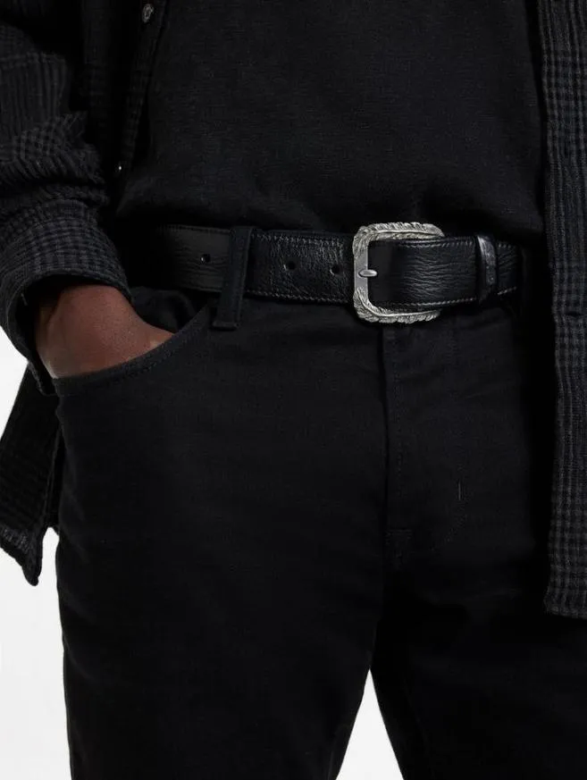 Men John Varvatos Belts Perry Feathered Belt Lead