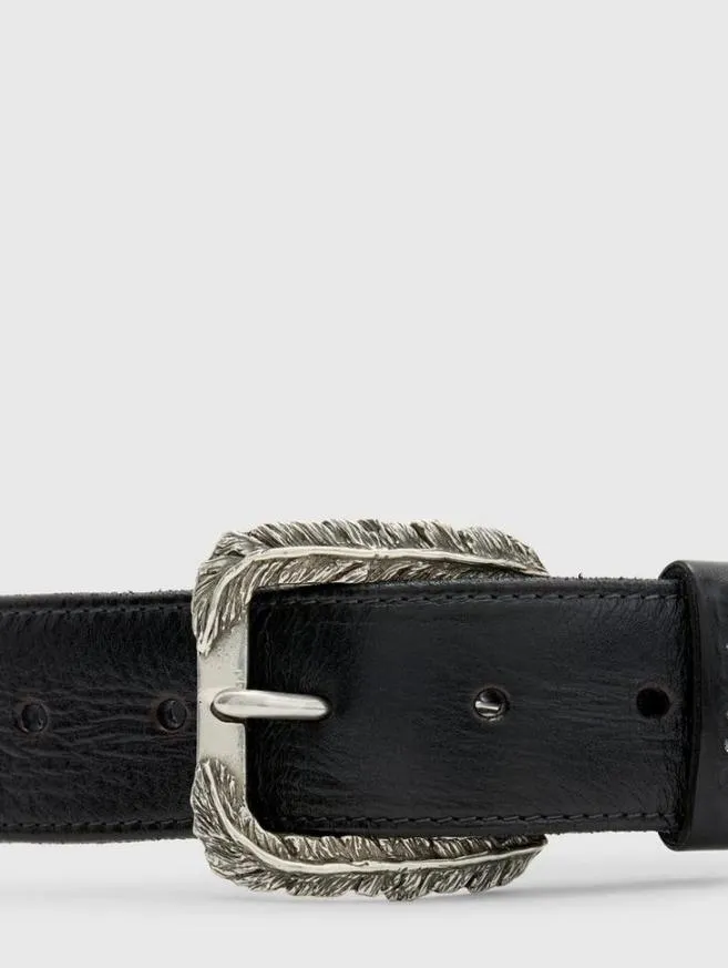 Men John Varvatos Belts Perry Feathered Belt Lead