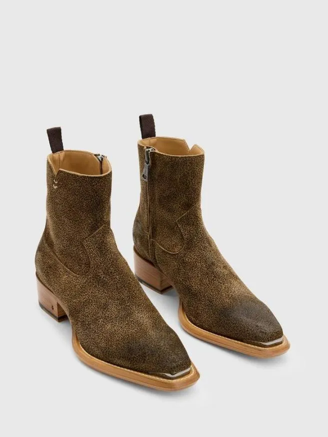 Men John Varvatos Boots Crosby Zip Boot Lt Caramel