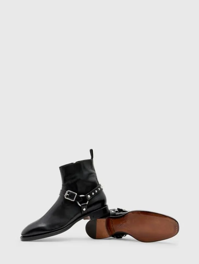 Men John Varvatos Boots Regent Harness Boot Black