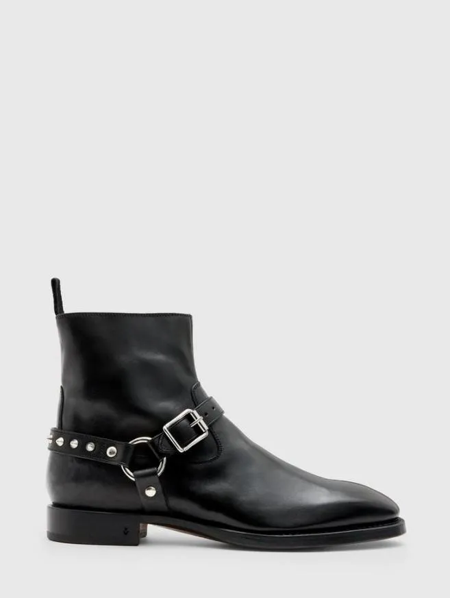 Men John Varvatos Boots Regent Harness Boot Black