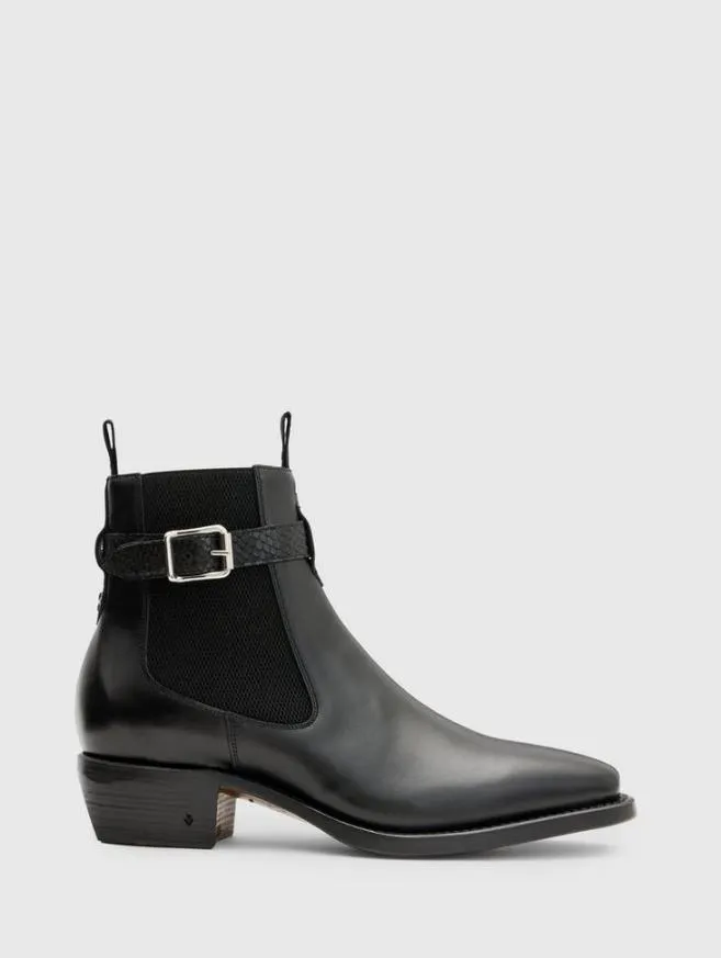 Men John Varvatos Boots Walker Buckle Chelsea Boot Black