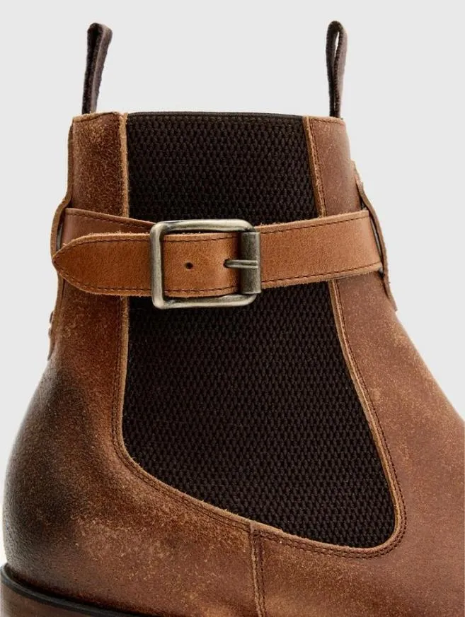 Men John Varvatos Boots Walker Buckle Chelsea Boot Lt Brown