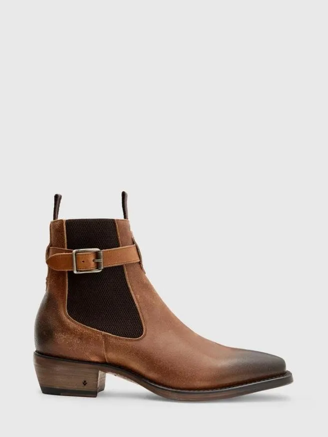 Men John Varvatos Boots Walker Buckle Chelsea Boot Lt Brown