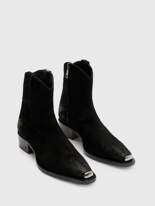 Men John Varvatos Boots Walker Tipped Western Boot Black