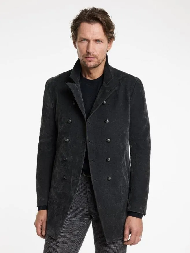 Men John Varvatos Coats And Jackets Regan Coat Charcoal Grey