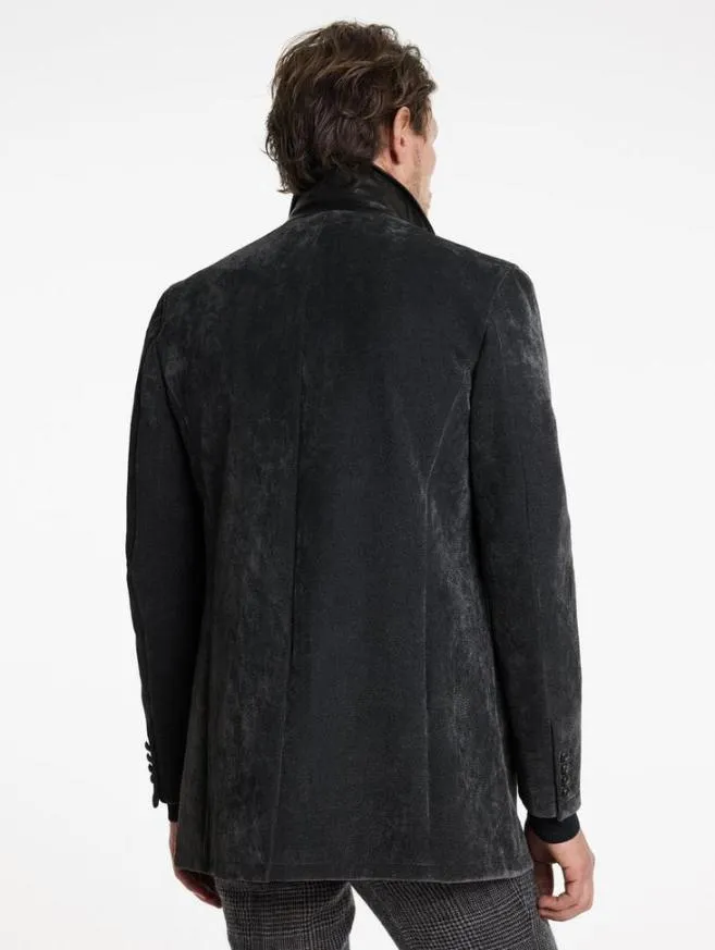 Men John Varvatos Coats And Jackets Regan Coat Charcoal Grey