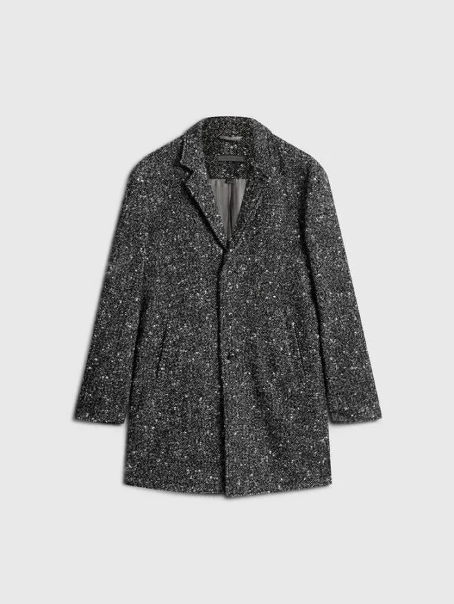 Men John Varvatos Coats And Jackets Templeton Top Coat Charcoal Grey