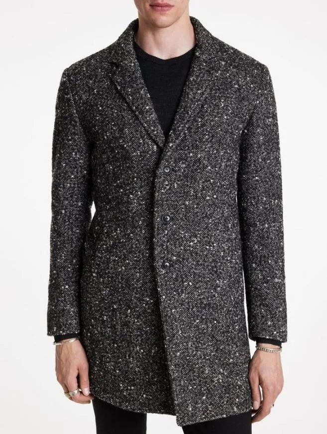 Men John Varvatos Coats And Jackets Templeton Top Coat Charcoal Grey